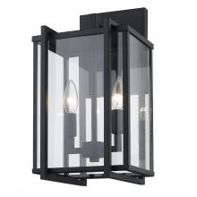  6071-OWM NB-CLR - Tribeca Medium Outdoor Wall Sconce in Natural Black